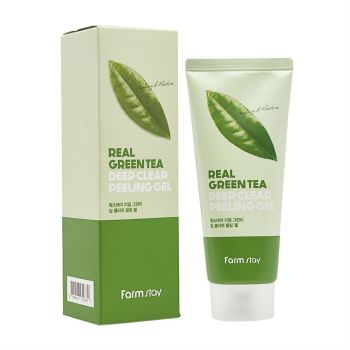 Отшелушивающий гель с экстрактом зеленого чая FARMSTAY Real Green Tea Deep Clear Peeling Gel Отшелушивающий гель с экстрактом зеленого чая FARMSTAY Real Green Tea Deep Clear Peeling Gel
