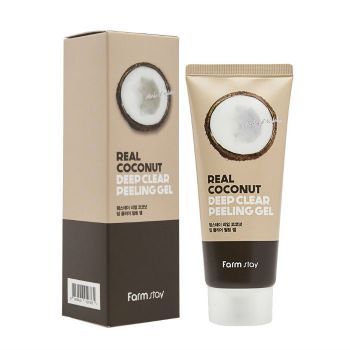 Отшелушивающий гель с экстрактом кокоса FARMSTAY Real Coconut Deep Clear Peeling Gel Отшелушивающий гель с экстрактом кокоса FARMSTAY Real Coconut Deep Clear Peeling Gel