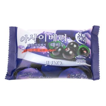 Мыло с отшелушивающим эффектом с экстрактом ягоды асаи JUNO Sangtumeori Acai Berry Peeling Soap