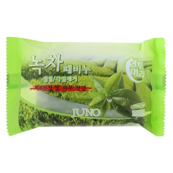 Мыло с отшелушивающим эффектом с экстрактом зеленого чая JUNO Sangtumeori Green Tea Peeling Soap