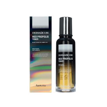 Питательный тонер с прополисом и гибискусом FARMSTAY Derma Cube Red Propolis Toner