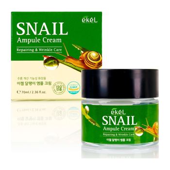 Ампульный крем с улиточным муцином EKEL Snail Ampule Cream
