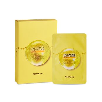 Успокаивающая тканевая маска с экстрактом календулы, 10 шт. WELLDERMA Calendula Calming Soon Mask Успокаивающая тканевая маска с экстрактом календулы, 10 шт. WELLDERMA Calendula Calming Soon Mask
