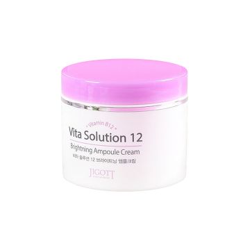 Осветляющий ампульный крем для лица с витамином В12 JIGOTT Vita Solution 12 Brightening Ampoule Cream