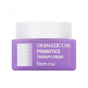 Крем с пробиотиками для комплексного восстановления кожи FARMSTAY Derma Cube Probiotics Therapy Cream