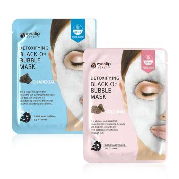 Тканевая кислородная маска-детокс EYENLIP Detoxifying Black O2 Bubble Mask