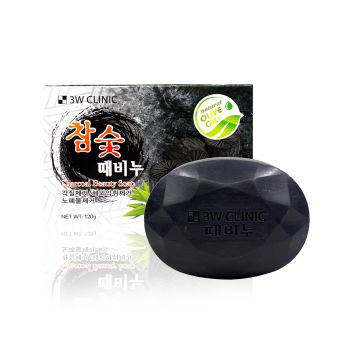Мыло с древесным углем 3W CLINIC Charcoal Beauty Soap