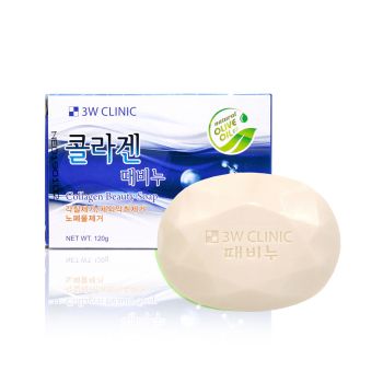 Мыло с морским коллагеном 3W CLINIC Collagen Beauty Soap