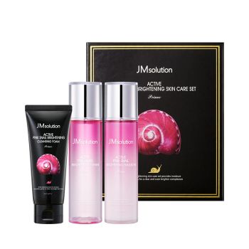 Набор для сияния кожи с муцином улитки JMSOLUTION Active Pink Snail Brightening Skin Care Set Prime Набор для сияния кожи с муцином улитки JMSOLUTION Active Pink Snail Brightening Skin Care Set Prime