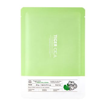 Успокаивающая тканевая маска для лица с экстрактом центеллы азиатской IT’S SKIN Tiger Cica Green Chill Down Mask