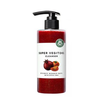 Очищающий детокс-гель с красными экстрактами WONDER BATH Super Vegitoks Cleanser Red 200 ml Очищающий детокс-гель с красными экстрактами WONDER BATH Super Vegitoks Cleanser Red 200 ml