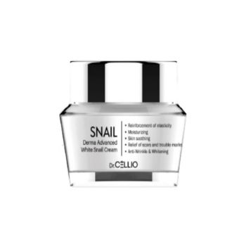 Восстанавливающий крем с муцином улитки DR.CELLIO Derma White Snail Cream