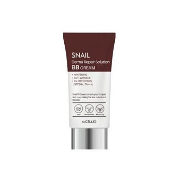 ВВ крем с муцином улитки DR.CELLIO Snail Derma Repair Solution BB Cream SPF50+ PA+++
