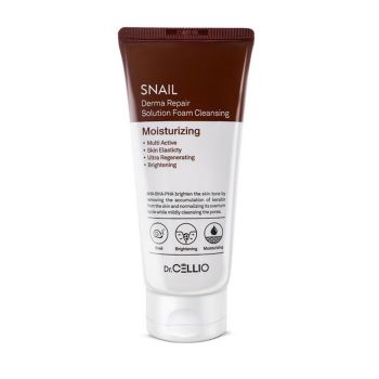 Пенка с муцином улитки DR.CELLIO Snail Derma Repair Solution Foam Cleansing