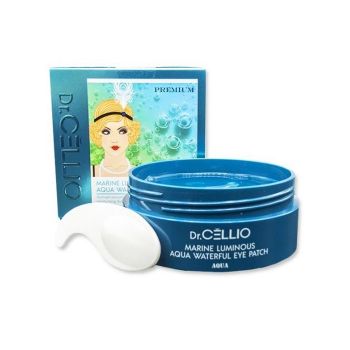 Гидрогелевые патчи с гиалуроновой кислотой для глаз DR.CELLIO Marine Luminous Aqua Waterful Eye Patch