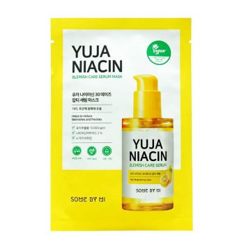 Осветляющая тканевая маска SOME BY MI Yuja Niacin 30 Days Blemish Care Serum Mask