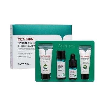 Набор миниатюр средств по уходу за кожей с центеллой азиатской FARMSTAY Cica Farm Special Mini Kit