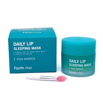 Ночная питательная маска для губ с центеллой азиатской FARMSTAY Daily Lip Sleeping Mask Cica Madeca