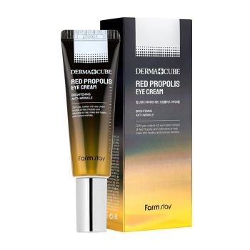 Питательный крем для век с прополисом и гибискусом FARMSTAY Derma Cube Red Propolis Eye Cream