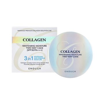 Осветляющая пудра с коллагеном 3 в 1 ENOUGH Collagen 3 in 1 Whitening Moisture Twoway Cake SPF30 PA+++ Осветляющая пудра с коллагеном 3 в 1 ENOUGH Collagen 3 in 1 Whitening Moisture Twoway Cake SPF30 PA+++