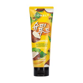 Питательный шампунь с экстрактами банана и кокоса CONSLY Banana Coconut Water Shampoo For Nutrition Smoothness