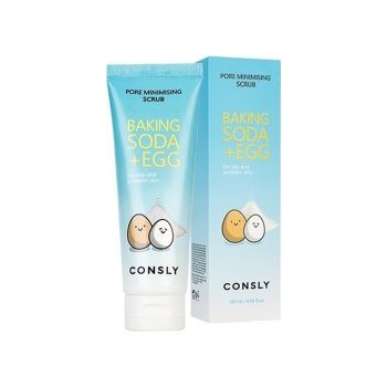 Скраб для лица с содой и яичным белком CONSLY Baking Soda Egg Pore Minimising Scrub