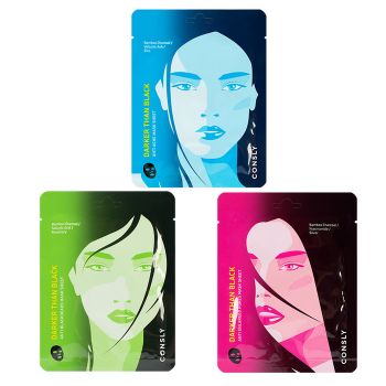Черная тканевая маска для лица CONSLY Darker Than Black Mask Sheet