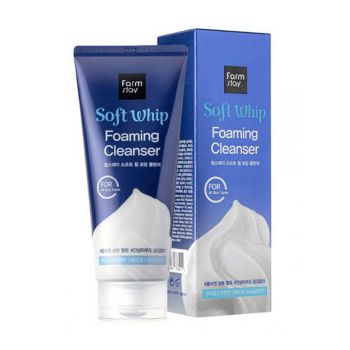 Мягкая очищающая пенка с гиалуроновой кислотой FARMSTAY Soft Whip Foaming Cleanser
