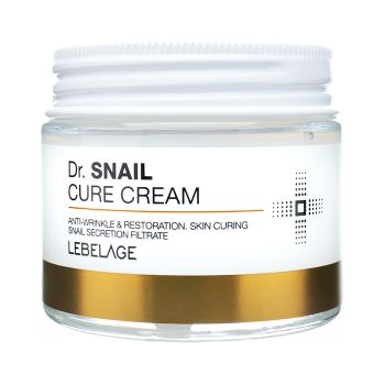 Антивозрастной восстанавливающий крем с муцином улитки LEBELAGE Dr. Snail Cure Cream