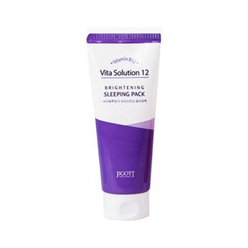 Маска для лица ночная осветляющая с витамином В12 JIGOTT Vita Solution 12 Brightening Sleeping Pack