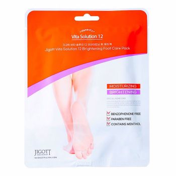 Увлажняющая маска для ног осветляющая с витамином В12 JIGOTT Vita Solution 12 Brightening Foot Care Pack Увлажняющая маска для ног осветляющая с витамином В12 JIGOTT Vita Solution 12 Brightening Foot Care Pack