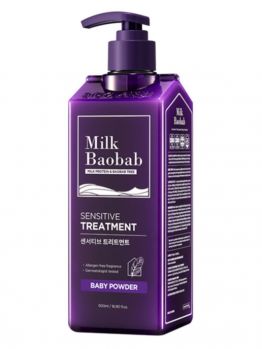 Бессульфатный и бессиликоновый бальзам для волос с ароматом детской присыпки MILK BAOBAB Sensitive Treatment Baby Powder