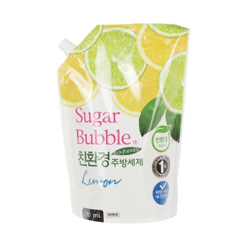 Экологичное средство для мытья посуды и фруктов с ароматом лимона 1190 мл (мягкая упаковка) CJ LION Chamgreen Sugar Bubble Lemon Pack 1190 ml Экологичное средство для мытья посуды и фруктов с ароматом лимона 1190 мл (мягкая упаковка) CJ LION Chamgreen Sugar Bubble Lemon Pack 1190 ml