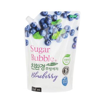 Экологичное средство для мытья посуды и фруктов с ароматом черники 1130 мл (мягкая упаковка) CJ LION Chamgreen Sugar Bubble Blueberry Pack 1130 ml Экологичное средство для мытья посуды и фруктов с ароматом черники 1130 мл (мягкая упаковка) CJ LION Chamgreen Sugar Bubble Blueberry Pack 1130 ml