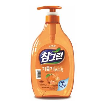 Экологичное средство для мытья посуды Японский мандарин 965 мл CJ LION Chamgreen Cheonhyehyang 965 ml Экологичное средство для мытья посуды Японский мандарин 965 мл CJ LION Chamgreen Cheonhyehyang 965 ml