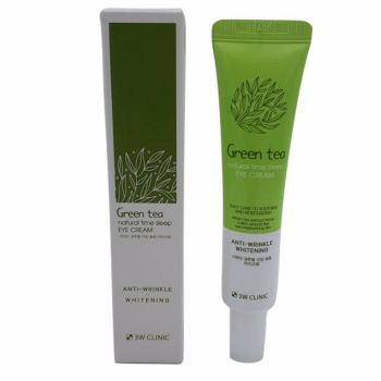 Ночной крем для кожи вокруг глаз с зеленым чаем 3W Clinic Green Tea Natural Time Sleep Eye Cream