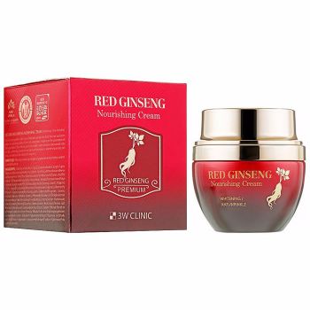Питательный премиум-крем с красным женьшенем 3W Clinic Red Ginseng Nourishing Cream