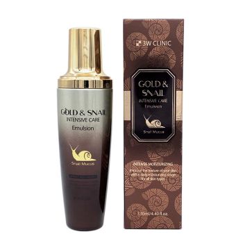 Эмульсия для лица с золотом и муцином улитки 3W Clinic Gold&Snail Intensive Care Emulsion
