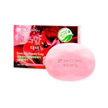 Мыло с экстрактом дикой розы 3W Clinic Rose Hip Beauty Soap