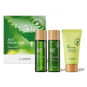 Дорожный набор средств для лица с экстрактом алоэ THE SAEM Jeju Fresh Aloe Travel Kit Дорожный набор средств для лица с экстрактом алоэ THE SAEM Jeju Fresh Aloe Travel Kit