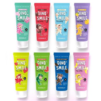 Детская гелиевая зубная паста с ксилитом, от 3 лет CONSLY Dino's Smile Kids Gel Toothpaste Детская гелиевая зубная паста с ксилитом, от 3 лет CONSLY Dino's Smile Kids Gel Toothpaste