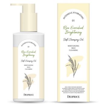 Осветляющий гель для умывания с экстрактами злаковых культур DEOPROCE Rice Enriched Brightening Soft Cleansing Gel Осветляющий гель для умывания с экстрактами злаковых культур DEOPROCE Rice Enriched Brightening Soft Cleansing Gel