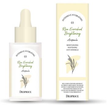 Осветляющая сыворотка с экстрактами злаковых культур DEOPROCE Rice Enriched Brightening Ampoule