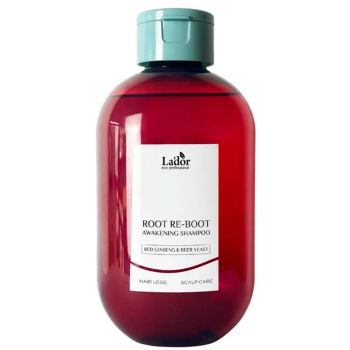 Шампунь с женьшенем и пивными дрожжами для роста волос LADOR Root Re-Boot Awakening Shampoo Red Ginseng & Beer Yeast 300ml Шампунь с женьшенем и пивными дрожжами для роста волос LADOR Root Re-Boot Awakening Shampoo Red Ginseng & Beer Yeast 300ml