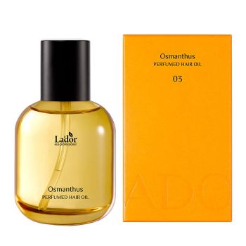 Питательное парфюмированное масло для сухих и повреждённых волос LADOR Perfumed Hair Oil 03 Osmanthus 80 ml Питательное парфюмированное масло для сухих и повреждённых волос LADOR Perfumed Hair Oil 03 Osmanthus 80 ml