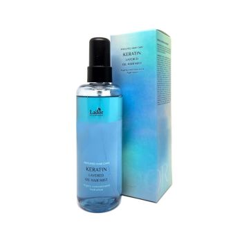 Двухфазный кератиновый мист с комплексом масел LADOR Keratin Layered Oil Hair Mist Двухфазный кератиновый мист с комплексом масел LADOR Keratin Layered Oil Hair Mist