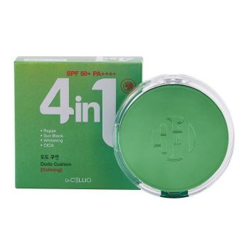 Кушон успокаивающий с экстрактом центеллы азиатской DR.CELLIO Dr.G50 4 in 1 Dodo Cushion (Calming) SPF 50+PA++++ Кушон успокаивающий с экстрактом центеллы азиатской DR.CELLIO Dr.G50 4 in 1 Dodo Cushion (Calming) SPF 50+PA++++