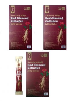 Корейский красный женьшень с коллагеном в стиках-желе SINGI Red Ginseng Collagen Jelly Stiks 20 г х 30 шт.