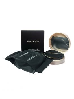 Консилер-кушон обновленный со сменным блоком THE SAEM Cover Perfection Concealer Cushion Renew Set SPF50+ PA++++