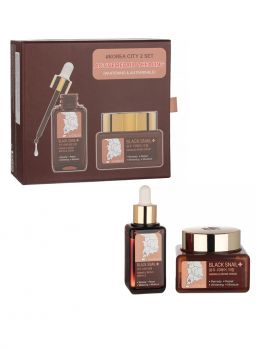 Набор восстанавливающих средств с муцином черной улитки для лица DR.CELLIO Plus Gwangju Black Snail Repair 2 Set